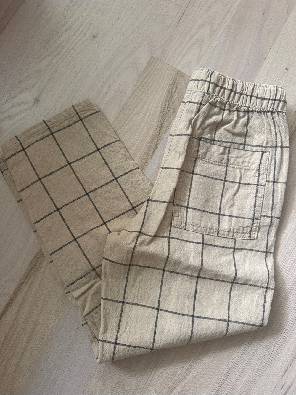 H&M Beige Grid Kids Chinos